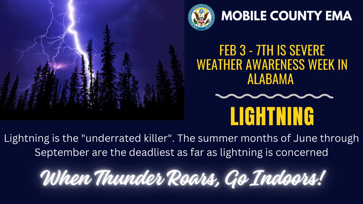 ⛈️⚡ When Thunder Roars, Go Indoors! ⚡⛈️

Did you know lightning can strike up to 10 miles away from a storm—even when the skies look clear? 🌩️ If you can hear thunder, you’re close enough to be struck!

Here’s how to stay safe when storms roll in:
⚡ Go Inside – A house, a c...