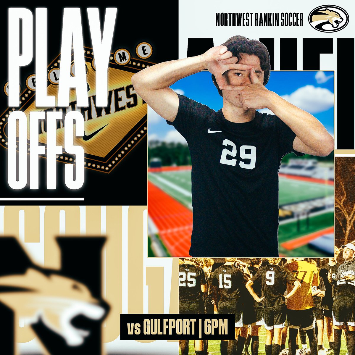 | PLAYOFFS |

Northwest Rankin Boys Soccer hosts the Gulfport Admirals in the second round of the MHSAA 7A Boys Soccer Playoffs! 🐾

📍 NWRHS
🏟️ Cougar Stadium
⏰ 6PM