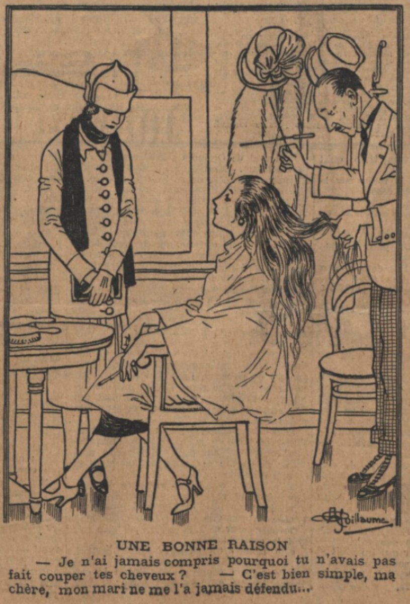 FidelPlume's tweet image. Quand l'humour d'un caricaturiste ébrèche avec second, voire quinzième degré 🤣🤣, le discours et la psychologie féminine, le tout il y a cent ans.

#dessin #arts #librexpression #presse #photo 

librexpression.fr

(Crédits : Albert Guillaume/Le Journal/BnF/Gallica)