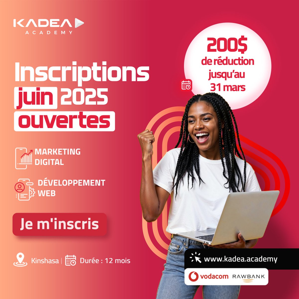🌟 NOUVEAUTÉS 2025 : Kadea Academy enrichit son offre de formations ! 🚀

🚀 95% de nos apprenants trouvent un emploi après leur formation.
💳 Financements disponibles pour tous les budgets.

🌐 Inscris-toi maintenant et transforme ta vie : bit.ly/_kadeaacademy