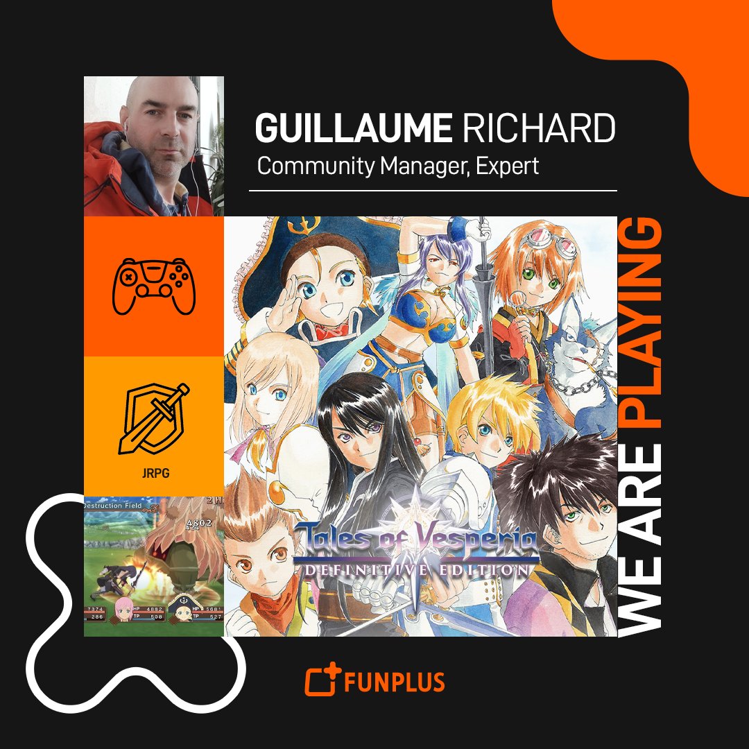 FunPlusGames's tweet image. 🕹️🎮  Here comes another series of Fun+Plays! Guillaume&apos;s current obsession: &apos;Tales of Vesperia: Definitive Edition.&apos; He&apos;s all about the action and story! 
What game has you glued to the screen lately? Drop your recommendations below! ⬇️

#FunPlus #FunPlusPlays #GamingCommunity