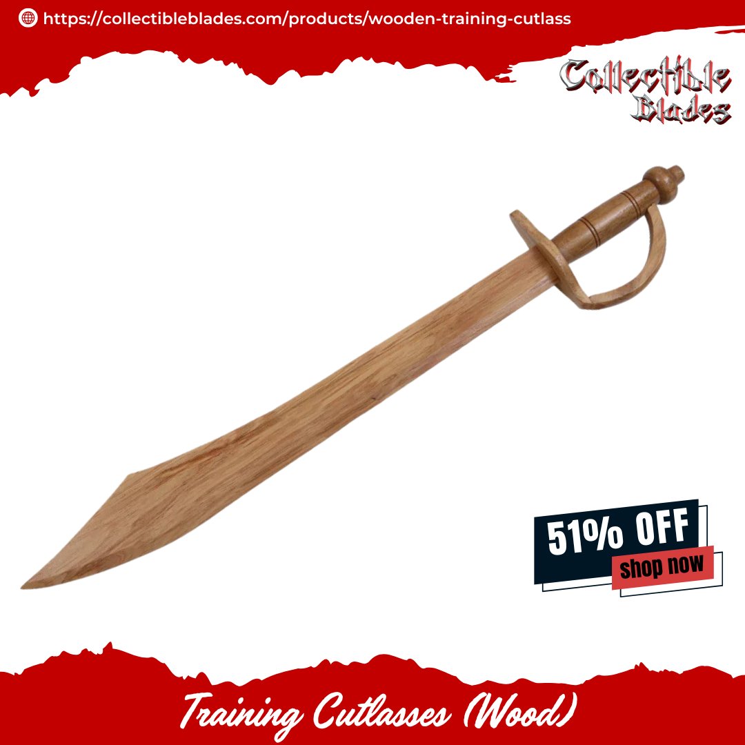 CollectBlades's tweet photo. Training Cutlasses (Wood)🗡️

🔥 On Sale! 🔥

Original Price: $ 71.25
Sale Price: $ 34.99

(Limited Time Offer!) ⏳

Use Code: "CBLO7" for an Extra 7% Off! 🎟️

Shop Now:
https://t.co/t4gsMOEm3w
.

.
#MartialArtsTraining #TrainingTools #WoodenCutlass #PrecisionTraining https://t.co/xHRyaZui7P