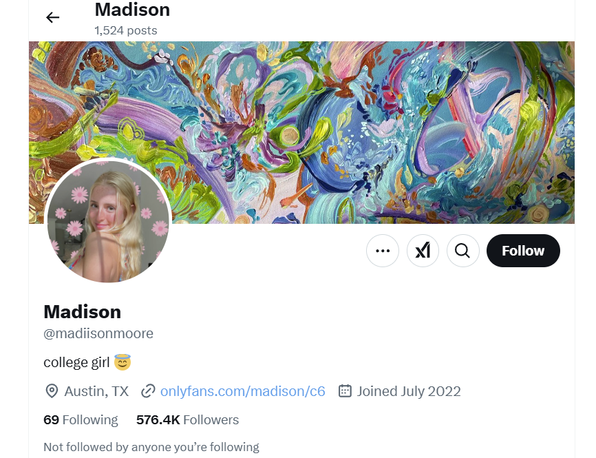 wma927's tweet photo. @Jonas463633 @Kachelmann Frage @jonas463633 nie, warum er NUR einem - diesem, #CollegeGirl' 'onlyfans' , account folgt 🤔
#Projectionmuch, @Jonas463633? https://t.co/38YuMG5pTJ