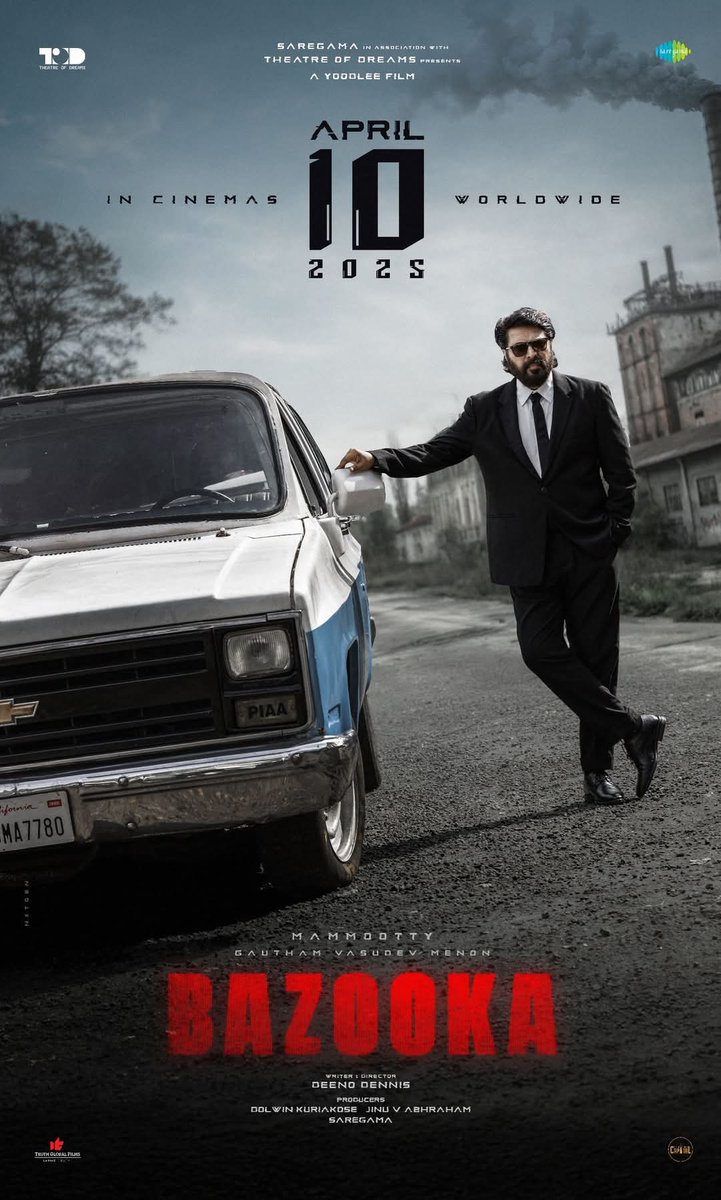 VRFridayMatinee's tweet photo. #Bazooka from April 10 Worldwide 🔥

#Mammootty https://t.co/zP2ww5enGJ