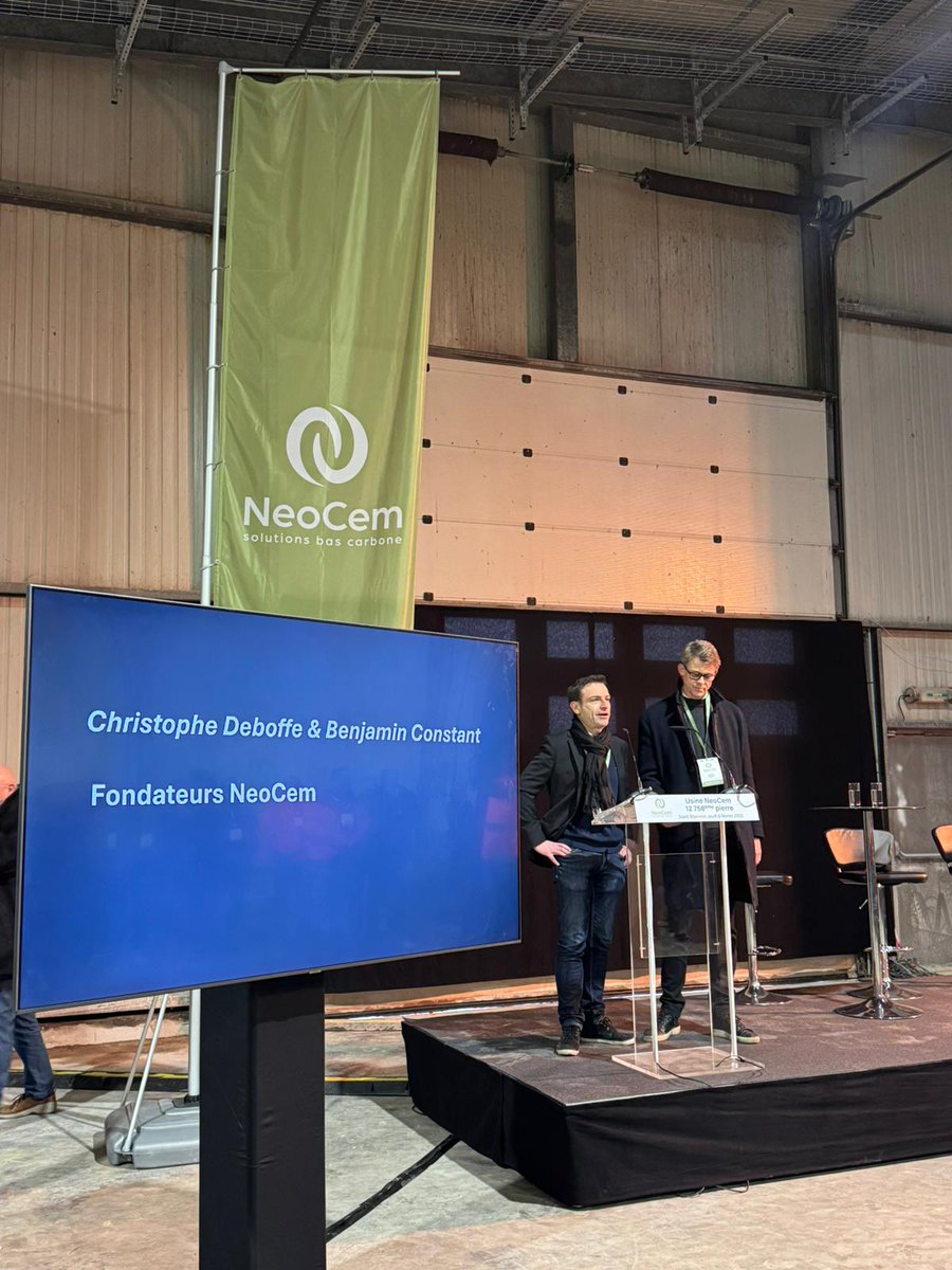 Société des grands projets (@sgrandsprojets) on Twitter photo Ce jeudi 6 février, #NeoCem a dévoilé sa future unité de production de ciment bas carbone.
Pilote du <a href="/GdParisExpress/">Grand Paris Express</a>, nous sommes fiers d’avoir contribué à la naissance de cette aventure industrielle par le biais d’expérimentations sur les argiles issues de nos chantiers de la Ce jeudi 6 février, #NeoCem a dévoilé sa future unité de production de ciment bas carbone.
Pilote du <a href="/GdParisExpress/">Grand Paris Express</a>, nous sommes fiers d’avoir contribué à la naissance de cette aventure industrielle par le biais d’expérimentations sur les argiles issues de nos chantiers de la