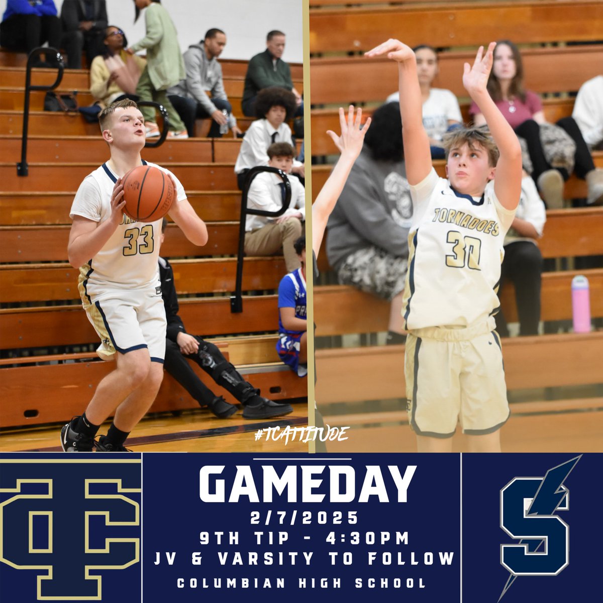 The Tornadoes take on the Blue Streaks from Sandusky this evening in an SBC Lake Conference match-up. 9th grade tips at 4:30pm with JV and Varsity to follow. We are also recognizing our 6th, 7th and 8th grade teams during our games.  
#TCattitude