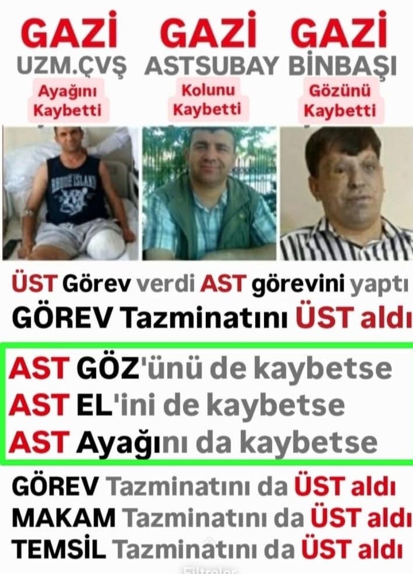 mee8_mese's tweet photo. #Astsubay 
Şehit olan, Yaralanan , Uzuv kaybı olana tazminat yok, Harita üzerinden operasyon yapanlar bütün tazminatları alıyor. ANLAMIYORUM  bu nasıl iş
@RTErdogan 
@HMBakanligi 
@tcsavunma 
@csgbakanligi 
@temadankara https://t.co/l4EhEhBxhR