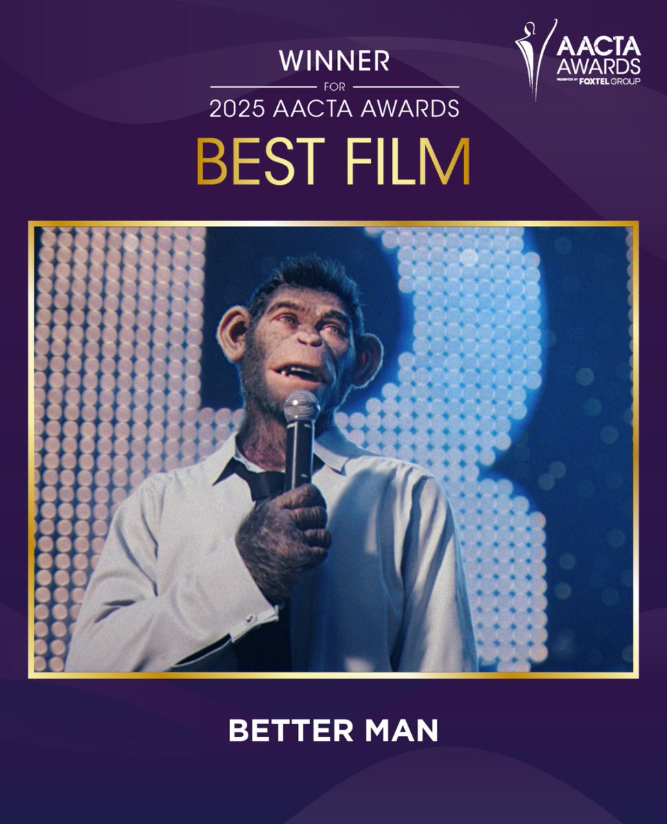 RWFANFEST (@rwfanfest) on Twitter photo Boom 💥
Take THAT!
Australia 🇦🇺 we salute you… A HUGE night for <a href="/robbiewilliams/">Robbie Williams</a> and Michael Gracey and the INCREDIBLE #bettermanmovie
🏆🏆🏆🏆🙌🏻🙌🏻 Boom 💥
Take THAT!
Australia 🇦🇺 we salute you… A HUGE night for <a href="/robbiewilliams/">Robbie Williams</a> and Michael Gracey and the INCREDIBLE #bettermanmovie
🏆🏆🏆🏆🙌🏻🙌🏻