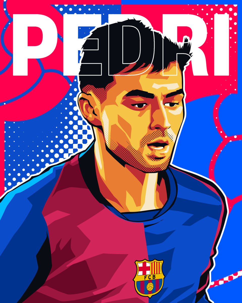 waiddesign's tweet photo. My latest set of FC Barcelona player illustrations! 🎨⚽ Which current Barça player deserves to be illustrated next? Drop your suggestions! 🔥🔵🔴 #FCBarcelona #Barça #FootballArt https://t.co/uNWnlDO5l5