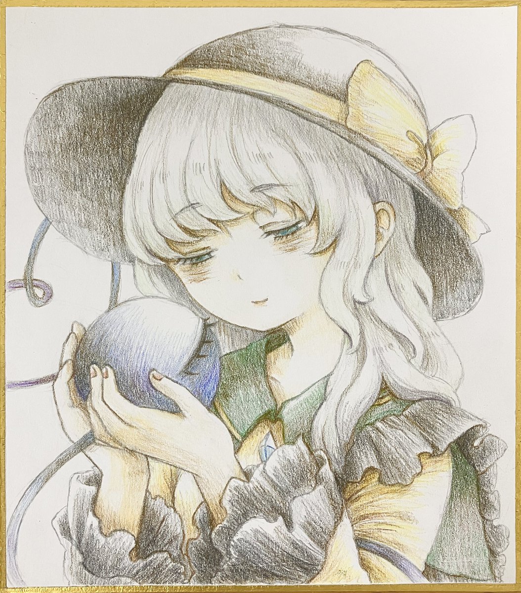 buchi_ooo's tweet photo. こいしちゃん色紙(色鉛筆)
これもおでライに持っていく予定
 #東方Project  #古明地こいし  #illustration https://t.co/CSR1vxK5mZ