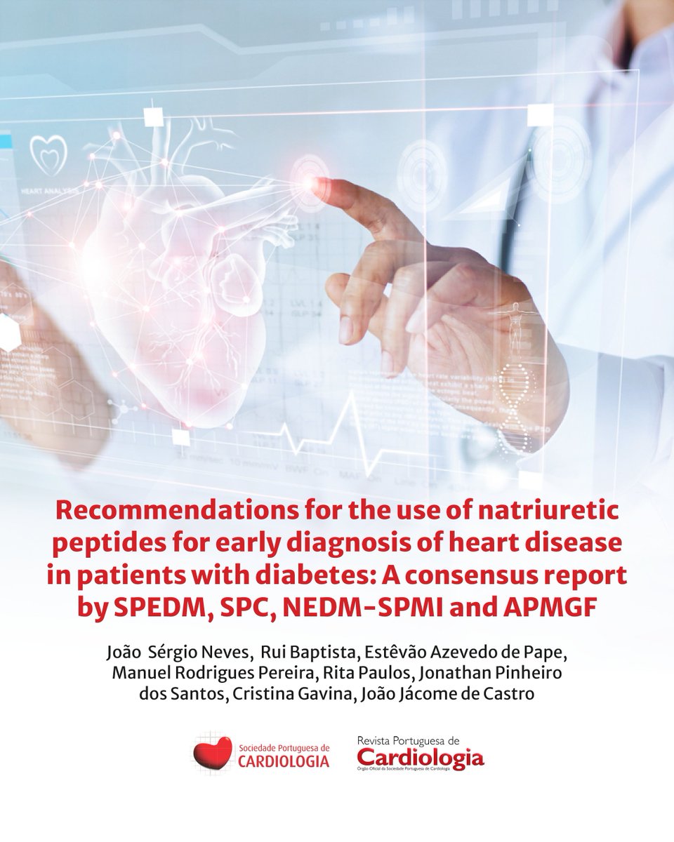 Artigo da RPC distinguido no ÍndexRMP! 📖 Este consenso reforça a importância dos péptidos
natriuréticos no diagnóstico precoce da insuficiência
cardíaca em doentes com diabetes.

Parabéns ao Dr. João Sérgio Neves e coautores ! 👏
 
revportcardiol.org/en-recommendat…