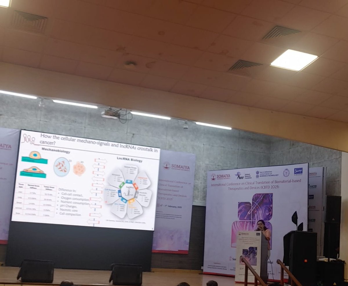 ArpitaGhosh1392's tweet image. It was a gr8 opportunity to present my research on Mechanosensing lncRNAs in GBM at #ICBTD 2025. 
Cherry on cake: bagged the &quot;Best Paper award in Faculty Category.&quot;  
Also, Congratulations to @ran_save and @Tejas_S1996 for 1st and 2nd prize awards for poster. 

@abhijit_MLab