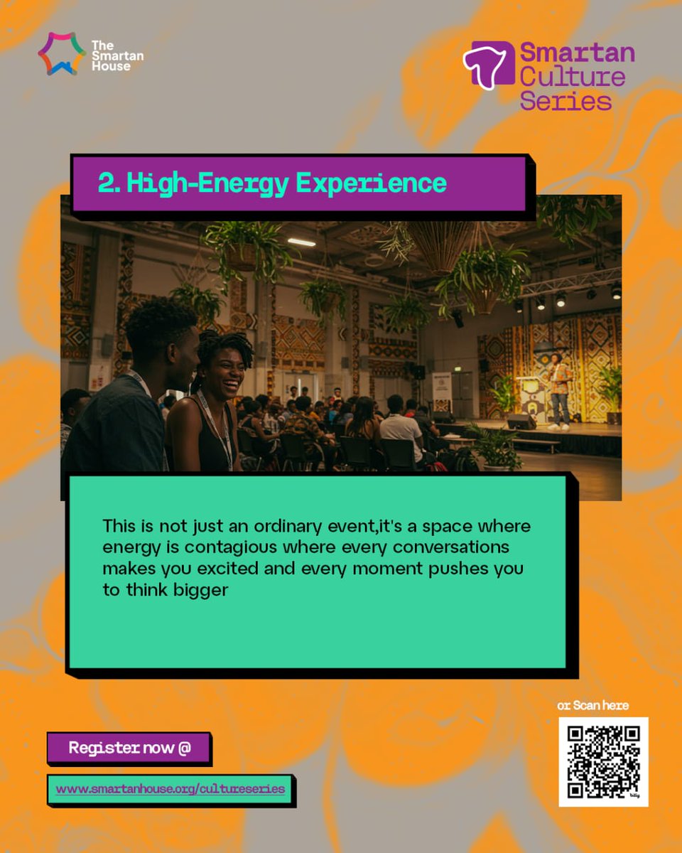 EliteSmartans's tweet image. The Smartan Culture Series is More Than Just an Event!

At this event, young-minded individuals, rewired with a vision for global domination, will take the stage to discuss diverse topics cutting across various sectors.

Expect mind-shifting conversations and purpose-driven…