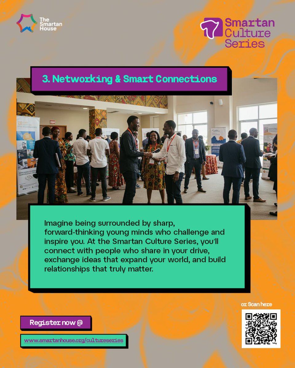 EliteSmartans's tweet image. The Smartan Culture Series is More Than Just an Event!

At this event, young-minded individuals, rewired with a vision for global domination, will take the stage to discuss diverse topics cutting across various sectors.

Expect mind-shifting conversations and purpose-driven…