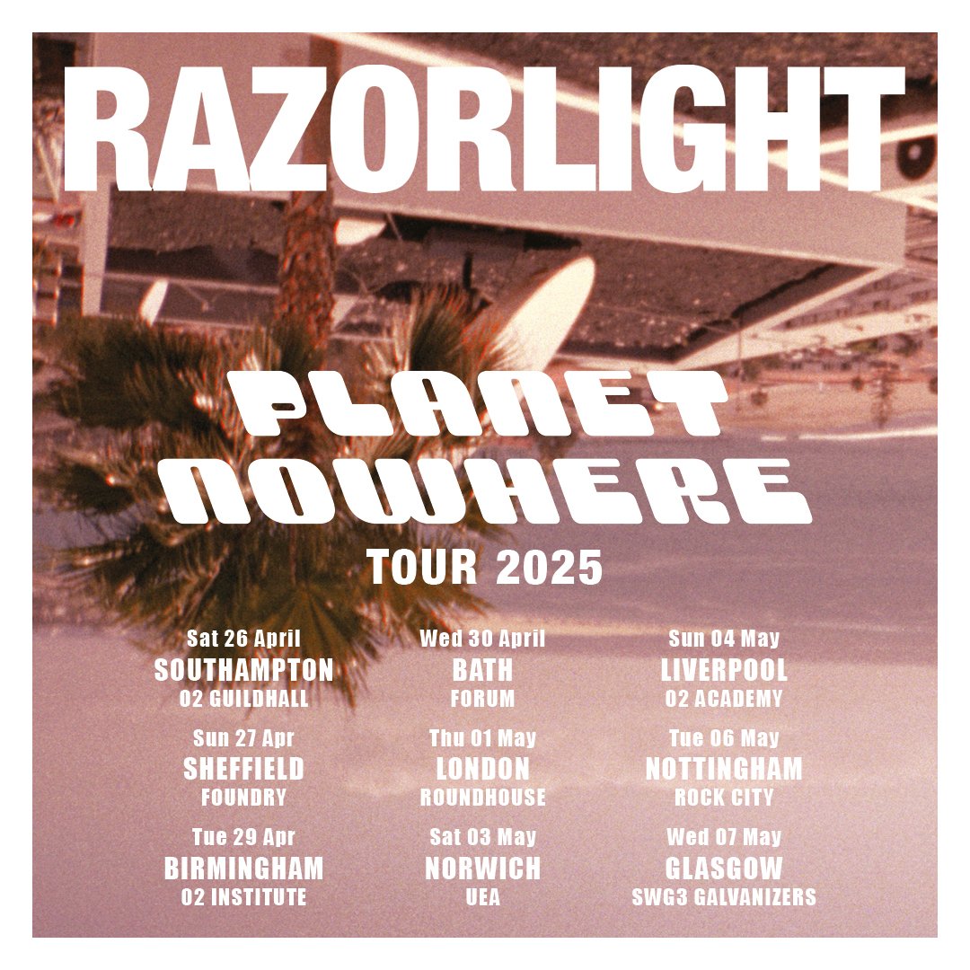 🚨JUST ANNOUNCED🚨

Razorlight will be coming to the LCR in May!

After making an inspired return last year with the critically acclaimed ‘Planet Nowhere’ album, the resurgence of Razorlight continues with a UK headline tour.

Pre-sale starts Thursday@ 9am
ueaticketbookings.co.uk/?post_type=eve…