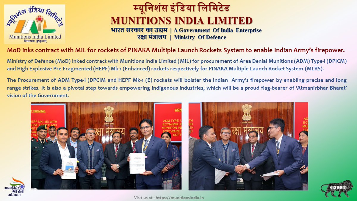 Munitions India Limited (MIL) tweet media