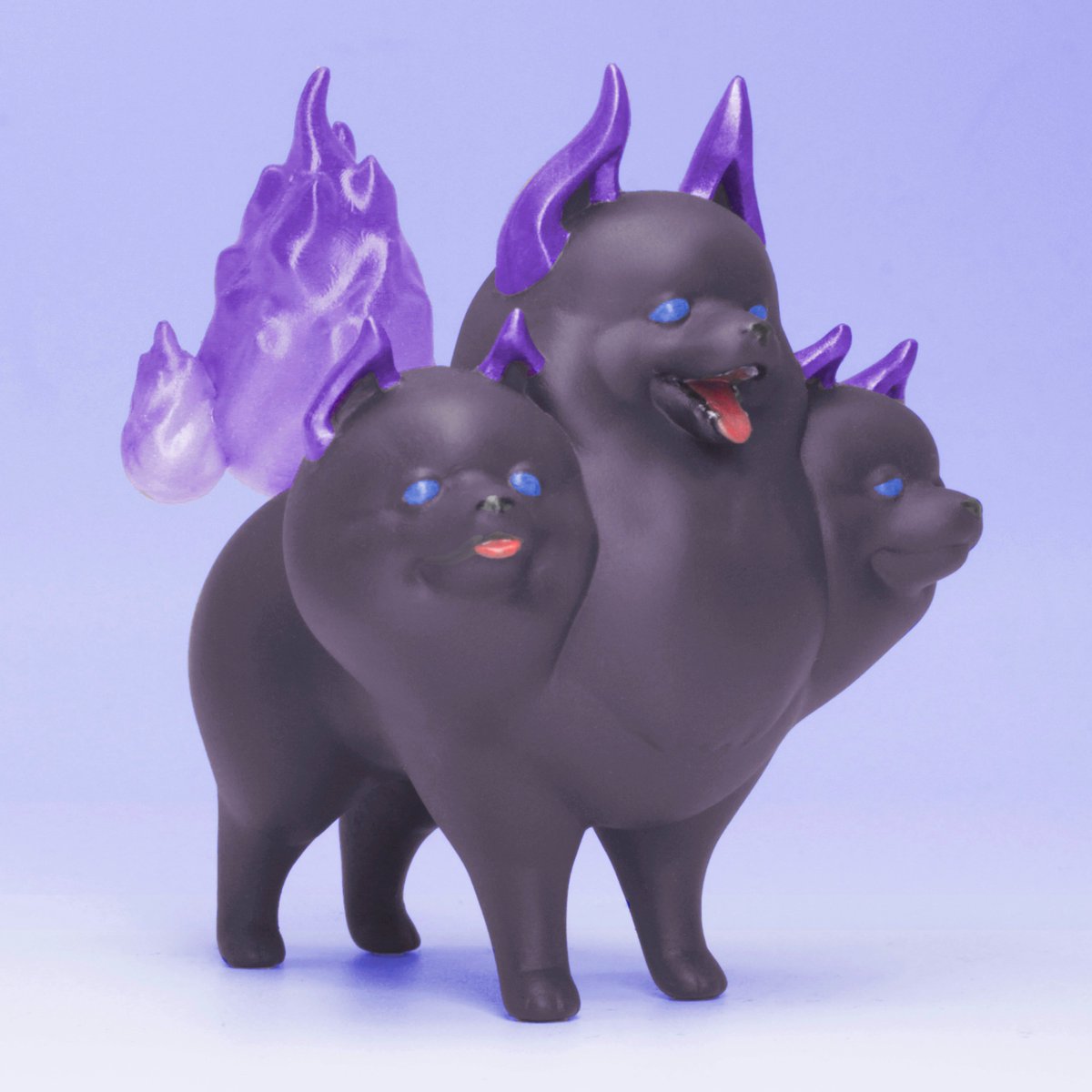 mrt_polyester's tweet image. ハデスに仕える冥界の番犬
「ケルベロス」。
その犬種が
もしもポメラニアンだったら、、
ということで、
🔵「冥犬 ポメベロス」🟣
紫炎カラーは
体の色もほんのり紫
#ポメラニアン #ケルベロス
#ワンフェス
#ワンフェス2025冬
#ワンフェス2025w
