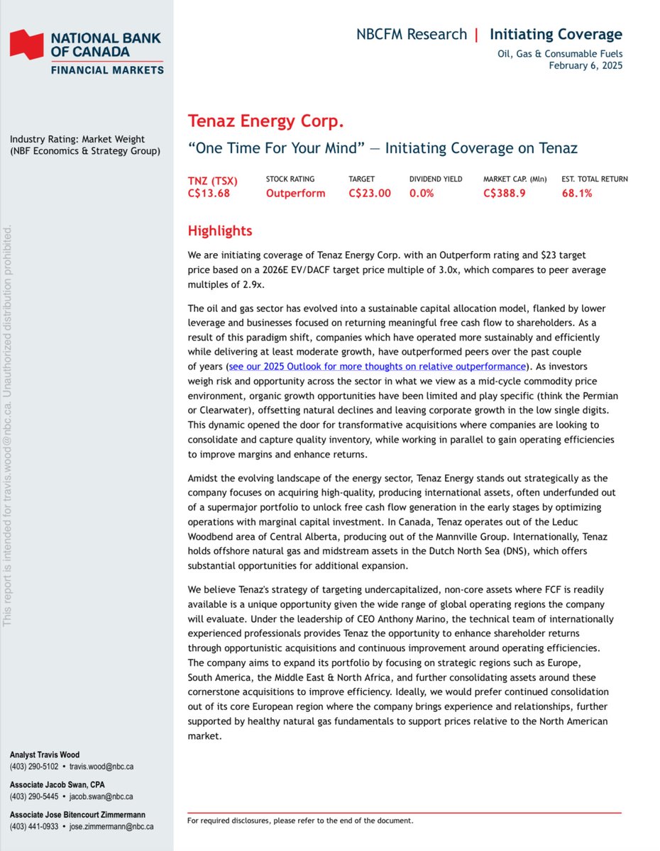 Tenaz Energy tweet media