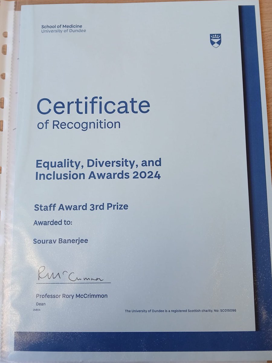 Thank you very much <a href="/UoDMedicine/">UoD Medicine</a> for recognising my small steps. Special thanks to <a href="/Kang_Lab/">Li Kang</a> and Evie Fioratou for the support and nomination.