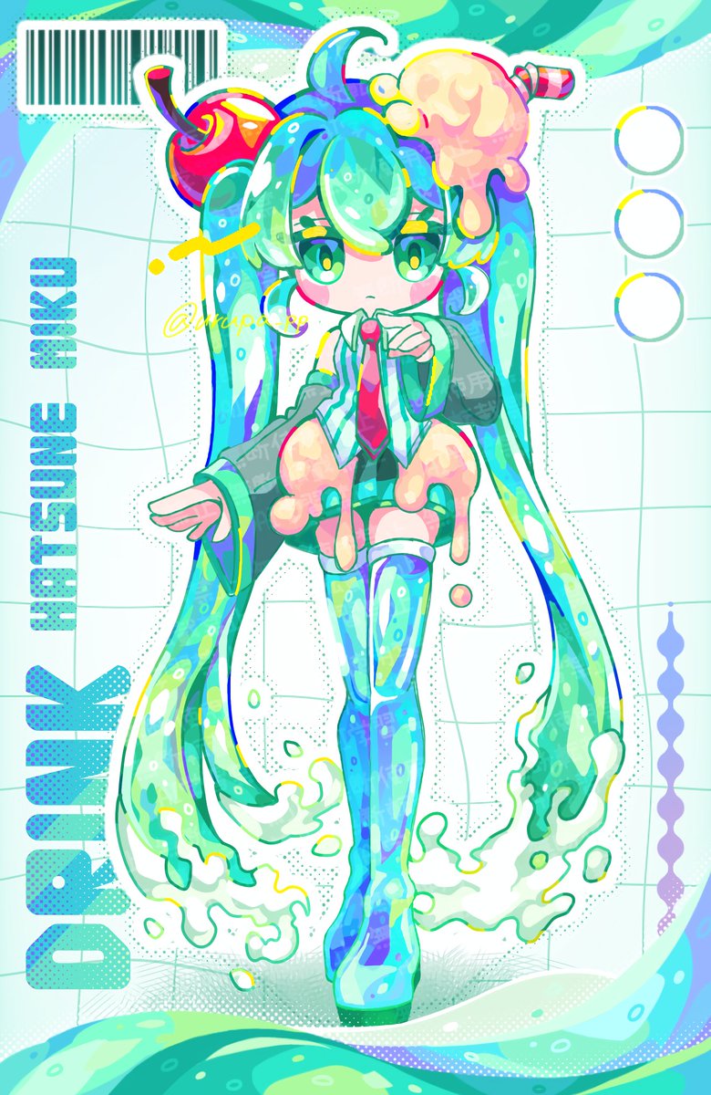 urupa_pp's tweet photo. Drink Miku🍹
#初音ミク #HatsuneMiku #初音ミクイラスト https://t.co/aMHv7BjURu