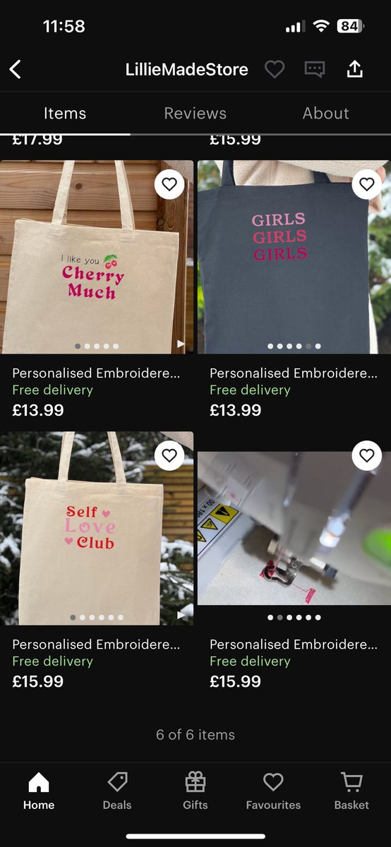 My girlfriend started an Etsy shop yesterday making embroidered tote bags, pls buy one and I might get a bit, thank you 

etsy.com/uk/shop/Lillie…