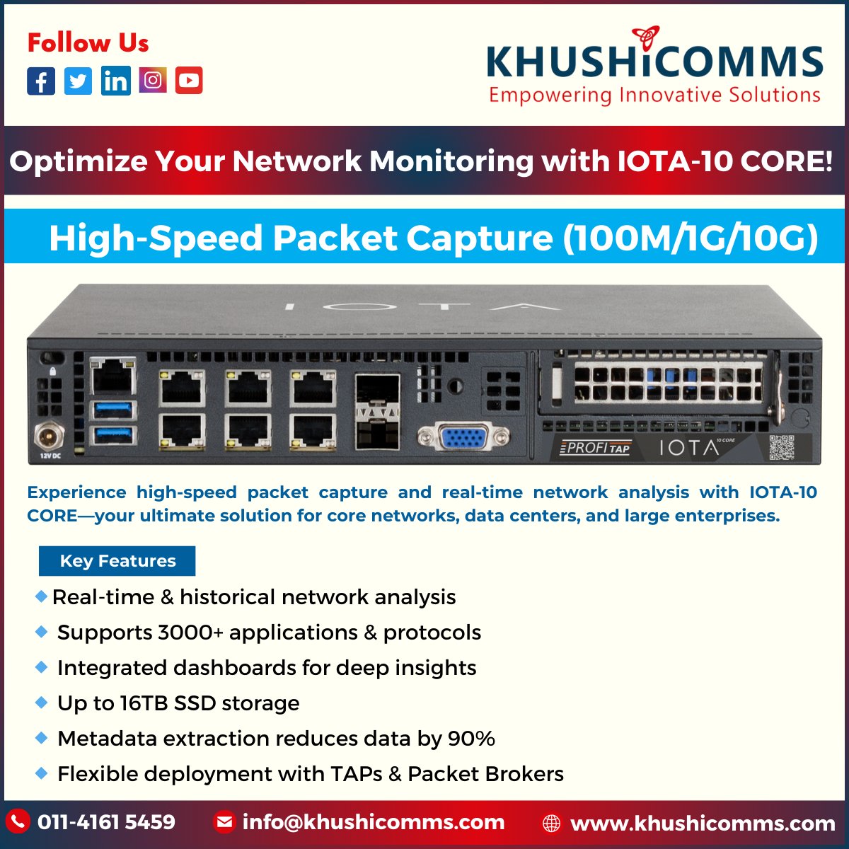 Khushicomms1's tweet image. High-speed packet capture, real-time analysis, and deep network insights—all in one powerful solution.

#IOTA10CORE #NetworkMonitoring #PacketCapture #CyberSecurity #ITSolutions

Call on:-011-4161 5459 Email us:-info@khushicomms.com
Visit us:-khushicomms.com