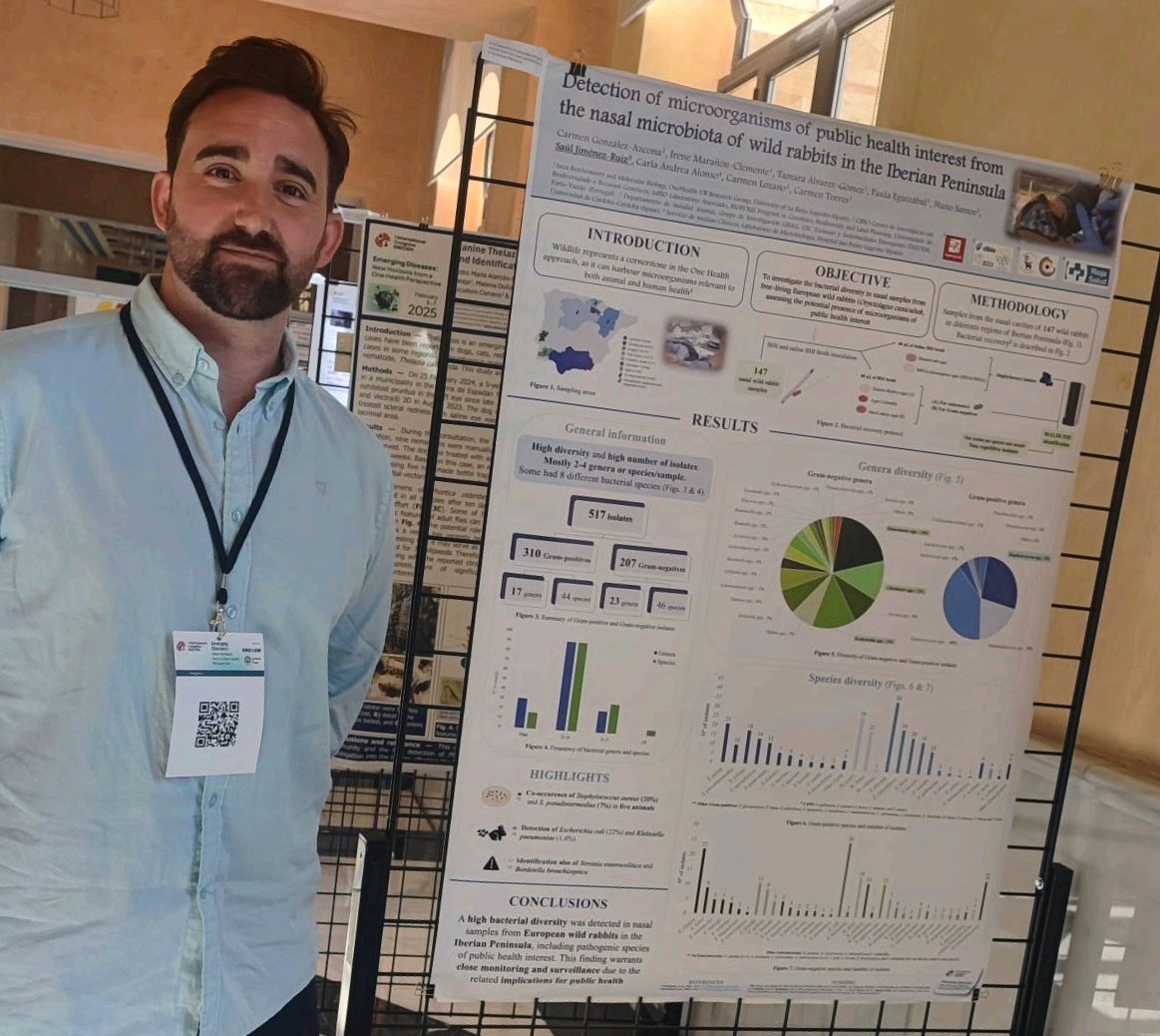 🔊 Presentando resultados preliminares de #microbiota nasal en el #conejo de #monte en el I Congreso Internacional <a href="/ENZOEM_UCO/">ENZOEM</a> 🔊