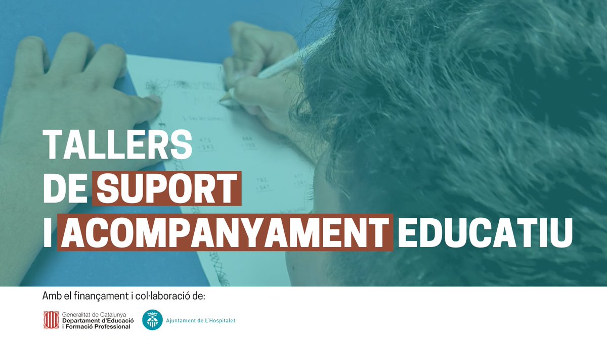 #ProjectesEducatius |🧐Coneixes els TSAE?

📚Són espais de suport a l'escolarització que oferim a alumnes de primària i secundària d'algunes escoles de l'#Hospitalet amb l'objectiu de garantir l'èxit escolar i la igualtat d'oportunitats.

🔗josepcarol.cat/serveis/tsae
