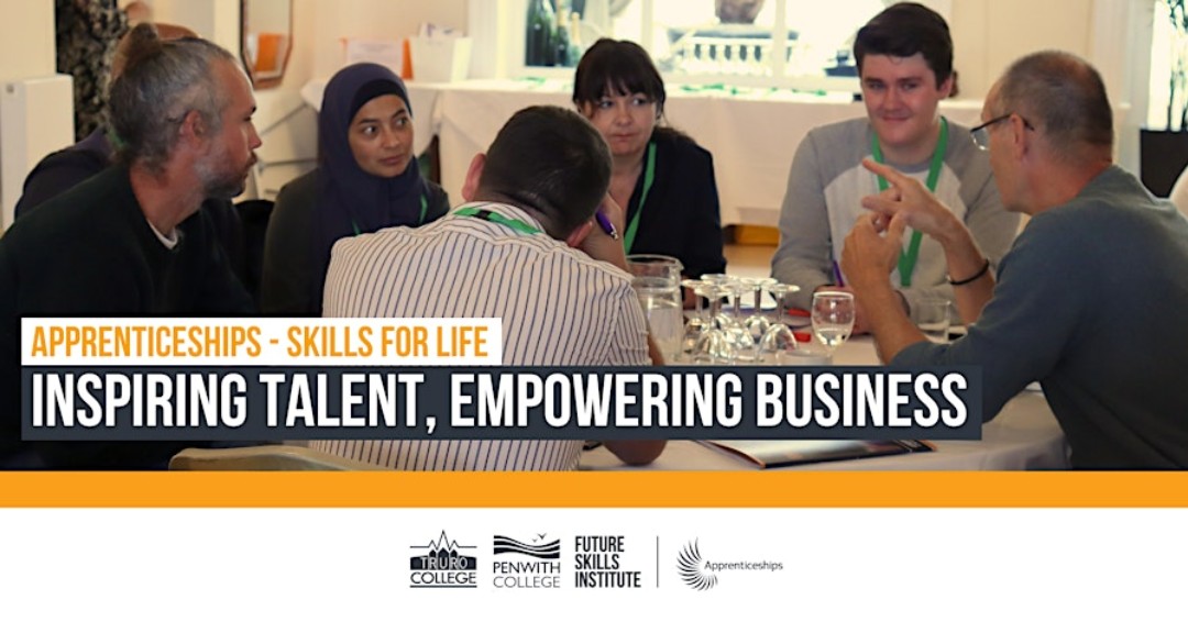 Cornwallopps's tweet photo. Join Truro &amp; Penwith College on the 11th February for a day of learning all about apprenticeships as part of National Apprenticeship Week.

Hear from apprentices and businesses about the benefits, gain valuable knowledge and network with professionals: : https://t.co/NNfSfMFqhI https://t.co/KPntuOG3xV