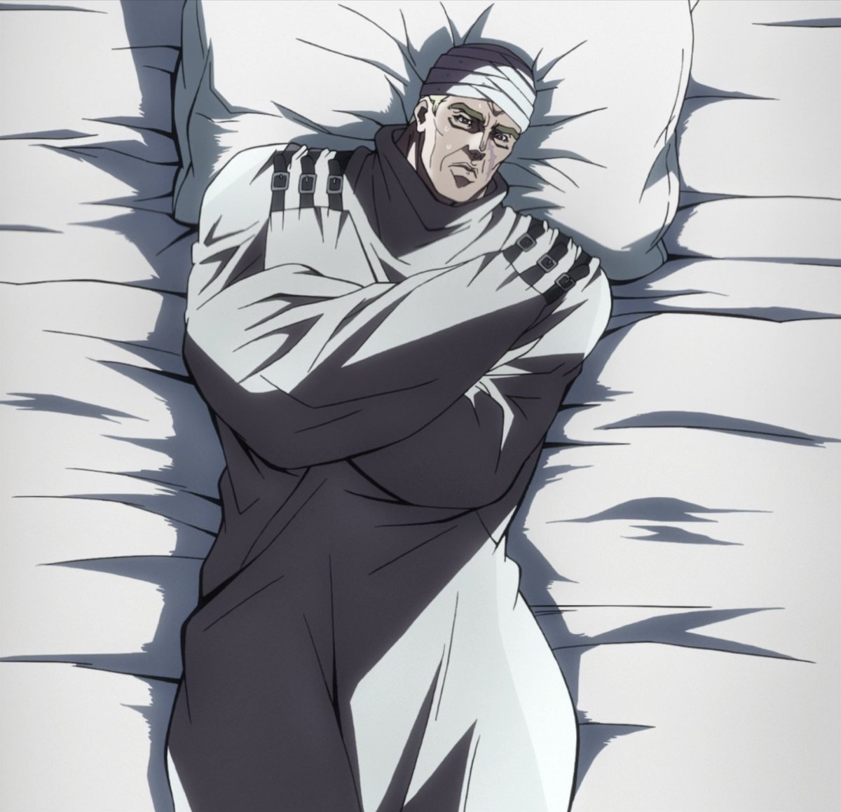 _getoholic's tweet photo. im watching jojo w my friend we r on part 2 and they sent this after seeing speedwagon https://t.co/hgJ4xT59W4