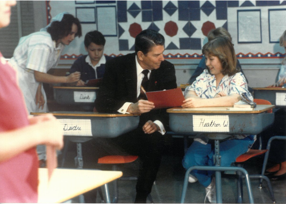 Brian Hauswirth (@brianontheair) on Twitter photo President Reagan met with students at both Hickman and Fairview that day. He told the students that "the schools in Columbia are renowned" and took questions as well. He, Gov. Ashcroft, Congressman Volkmer and Bennett had lunch at Fairview. Photos are courtesy of <a href="/mbaumstark/">Michelle Baumstark</a>. President Reagan met with students at both Hickman and Fairview that day. He told the students that "the schools in Columbia are renowned" and took questions as well. He, Gov. Ashcroft, Congressman Volkmer and Bennett had lunch at Fairview. Photos are courtesy of <a href="/mbaumstark/">Michelle Baumstark</a>.