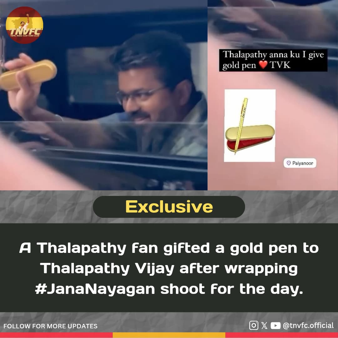 TNVFC_OFFI's tweet photo. Thalapathy @actorvijay 😍❤️🖋️✨ 

#JanaNayagan #Thalapathy69 ❤️‍🔥 https://t.co/l0gcbRaQzN