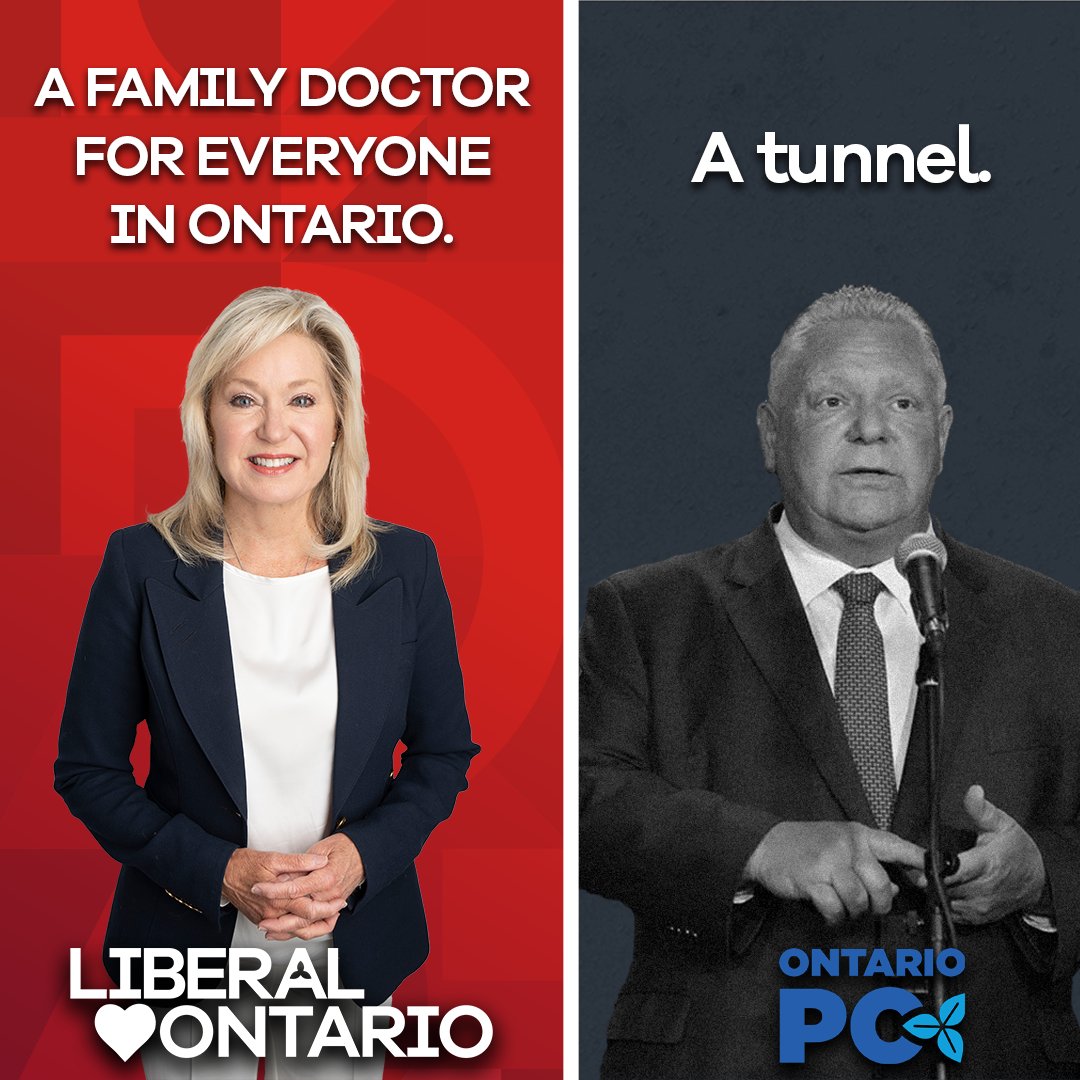 This election, Ontario has a choice: A family doctor for everyone, or a tunnel.