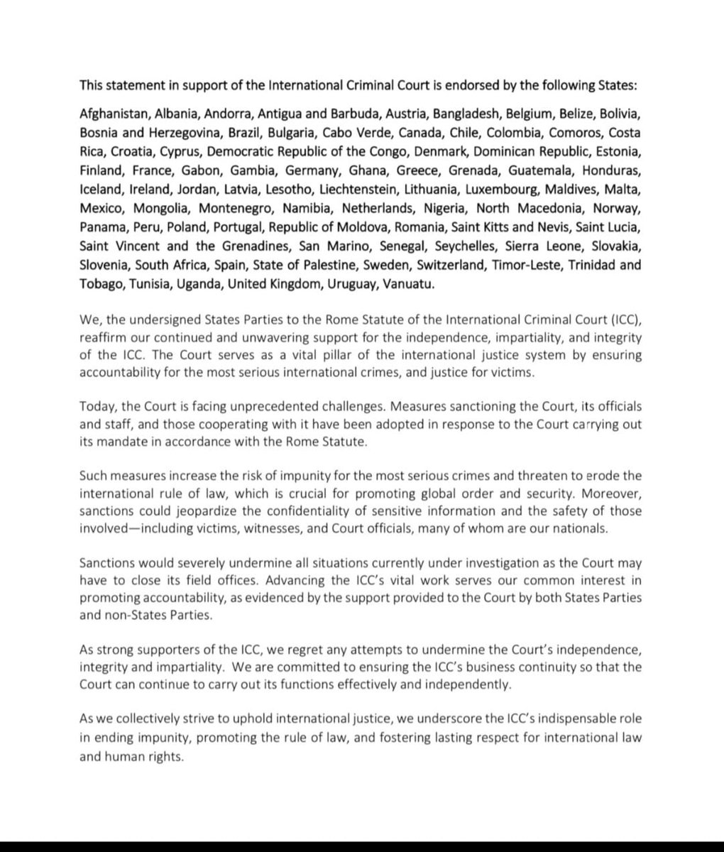 Nicolas de Rivière (@nderiviere) on Twitter photo The role of the International Criminal Court is essential in the fight against impunity.
France reaffirms its full support to <a href="/icc_cpi/">Int'l Criminal Court</a>, and will continue to work with its partners to ensure that it can continue to fulfill its mission independently and impartially. The role of the International Criminal Court is essential in the fight against impunity.
France reaffirms its full support to <a href="/icc_cpi/">Int'l Criminal Court</a>, and will continue to work with its partners to ensure that it can continue to fulfill its mission independently and impartially.