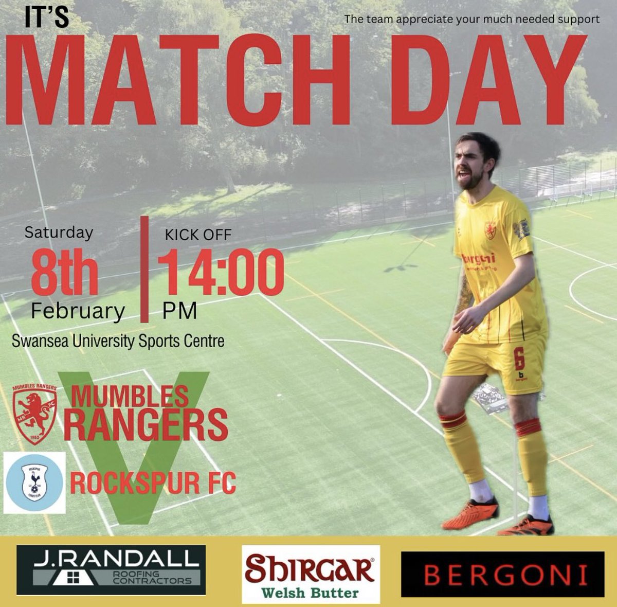 Mumbles Rangers (@mumblesseniors) on Twitter photo π¦ Fixture π¦
This Saturday our first team take on <a href="/RockspurFords/">Rockspur Fords Club</a> at home in a 14:00pm kick off. While our second team take on <a href="/Ptcolts123/">Port Tennant Colts</a> away in a 12:15pm kick off.
Please come and support the boys π¦ π¦ Fixture π¦
This Saturday our first team take on <a href="/RockspurFords/">Rockspur Fords Club</a> at home in a 14:00pm kick off. While our second team take on <a href="/Ptcolts123/">Port Tennant Colts</a> away in a 12:15pm kick off.
Please come and support the boys π¦