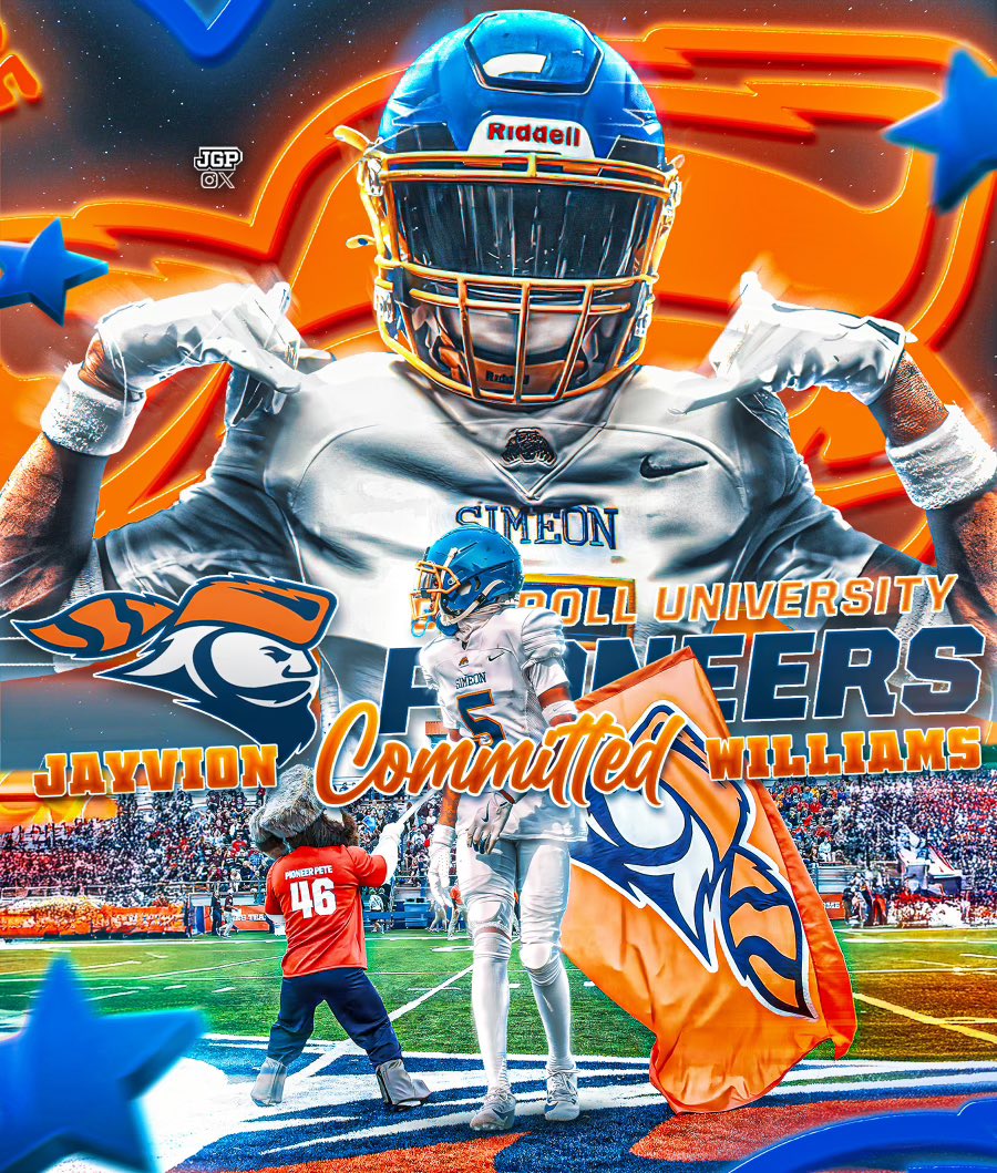 Jayvion Williams (@jayvionamari) on Twitter photo 100% committed🟠🔵, thank you for everything! <a href="/CoachBuddah/">Mike Budziszewski</a> <a href="/OLCoach_Ack/">Coach Ken Ackerman</a> <a href="/SinqueTurner/">Coach Turner</a> <a href="/CoachJack1911/">Coach Jack</a> <a href="/Sims28Kaleb/">Kaleb Sims</a> <a href="/SimeonNation/">SimeonNation</a> <a href="/piofootball/">Carroll U Football</a> 100% committed🟠🔵, thank you for everything! <a href="/CoachBuddah/">Mike Budziszewski</a> <a href="/OLCoach_Ack/">Coach Ken Ackerman</a> <a href="/SinqueTurner/">Coach Turner</a> <a href="/CoachJack1911/">Coach Jack</a> <a href="/Sims28Kaleb/">Kaleb Sims</a> <a href="/SimeonNation/">SimeonNation</a> <a href="/piofootball/">Carroll U Football</a>