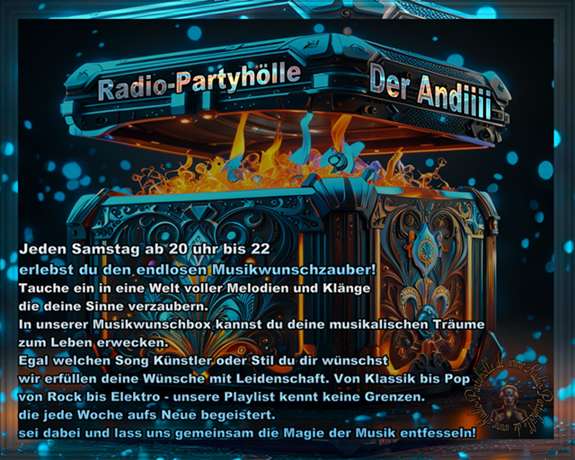 Wochenendzauber im Radio-Partyhölle 
laut.fm/r-ph
radio-partyhölle.de/news.php
chat.radio-partyhölle.de #lautfm #Musik #Musikwünsche #Radiofreak #Webradioenthusiast #GoodVibes #MusicIsLife #MusikLeben #moderatorensuche #radio #webradio #musik #fun #chat #radiopartyhölle