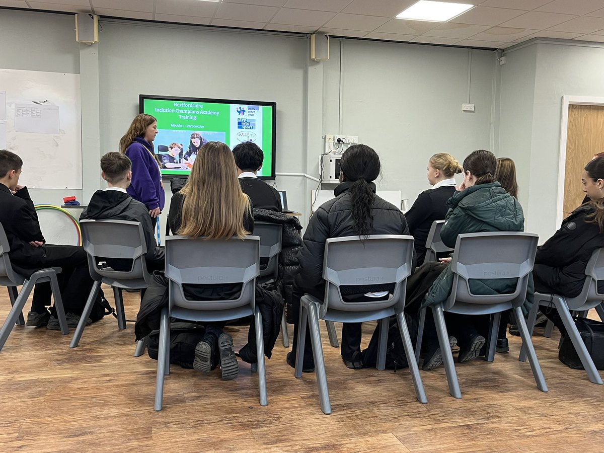 The Adeyfield Academy PE department (@adeyfieldpe) on Twitter photo Next generation of our inclusion champions getting their training from Miss McCawley @DSSN42 ahead of the event on Monday. #Sport4all Next generation of our inclusion champions getting their training from Miss McCawley @DSSN42 ahead of the event on Monday. #Sport4all