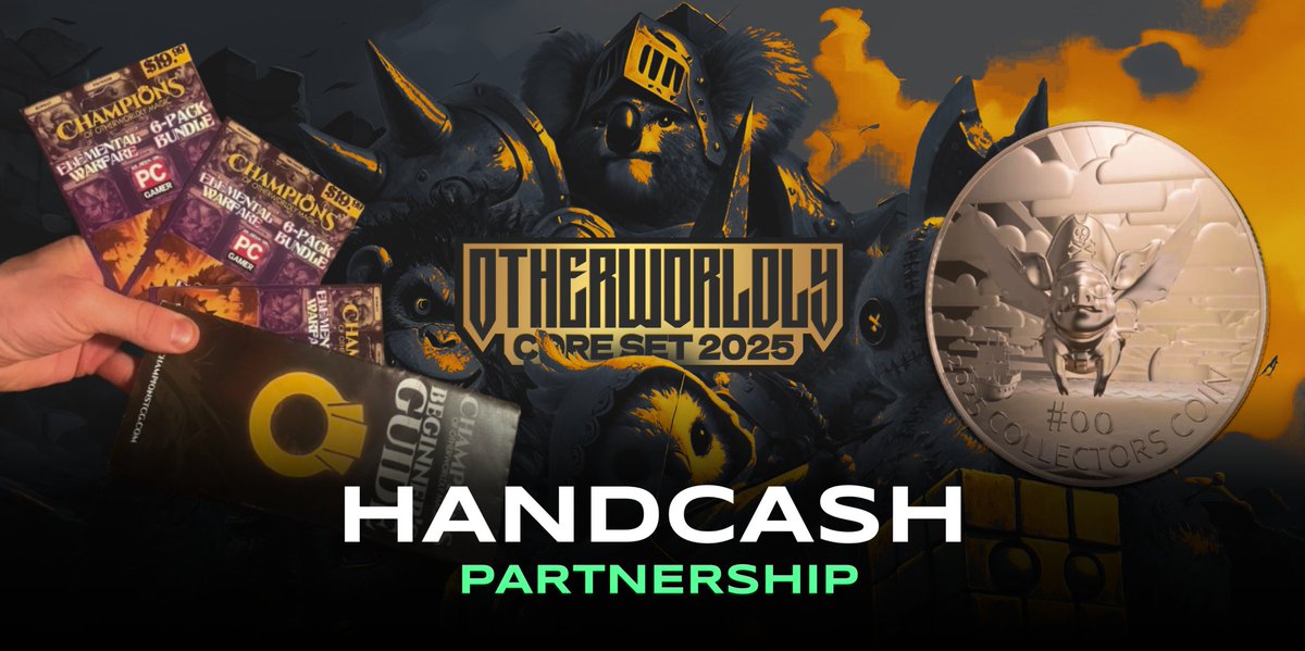 HandCash &amp; Otherworldly TCG have just signed a massive partnership agreement!

Over the next two years, HandCash will be sponsoring thousands of dollars in player rewards and funding show-stopping tournaments, streams, &amp; content.

Most of all, we are putting our team of