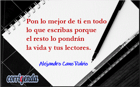 Estar solo y escribir es de las mejores sensaciones y, además, te hace entender y aprender de ti mismo muchas cosas.

#CuentaConCorrigenda

#ESP #COL #VEN #MEX #ARG #CHL #ECU #PER #URY #GTM #CRI #SLV #HND #CUB #BOL #NIC #PAN #PRY #PRI #DOM #USA #NYC #MIAMI #LA #SF #FL #AZ #CA #TX