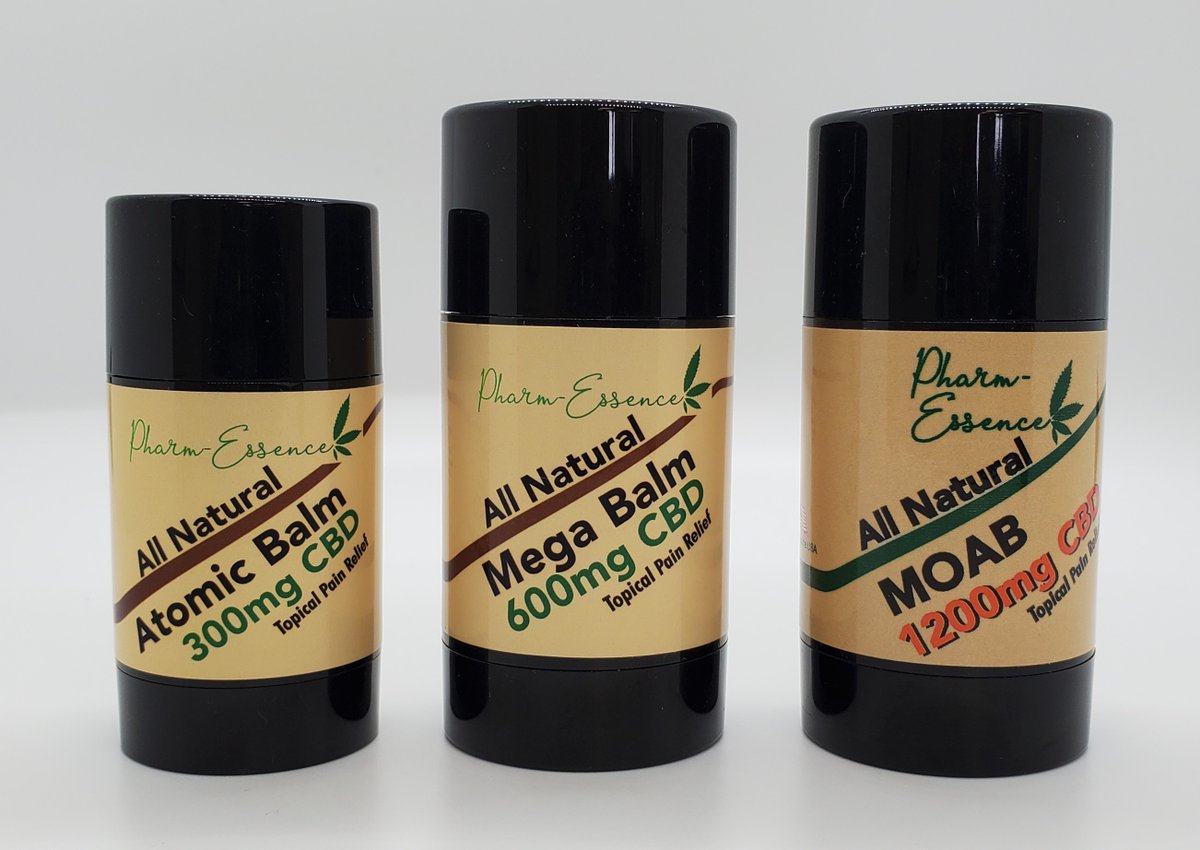 PharmEssence's tweet photo. We offer a range of sizes for our all-natural CBD &amp; CBG pain balms, perfect for everyone.  Whether you need relief at home or on the go, we've got you covered.💪#CBD #CBG #WellnessJourney https://t.co/Nhf33zfpse
