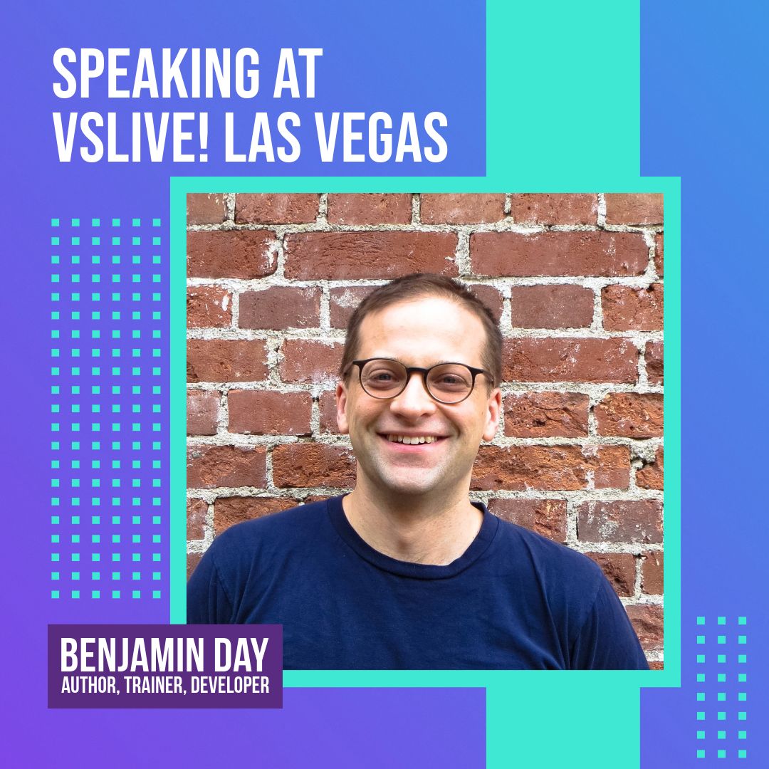 Visual Studio Live! (@vslive) on Twitter photo Join Microsoft MVP and certified Scrum trainer <a href="/benday/">Benjamin Day</a> at Visual Studio Live! Las Vegas this March 10-14, where he'll bring his wealth of expertise to this premier developer conference. Join Microsoft MVP and certified Scrum trainer <a href="/benday/">Benjamin Day</a> at Visual Studio Live! Las Vegas this March 10-14, where he'll bring his wealth of expertise to this premier developer conference.