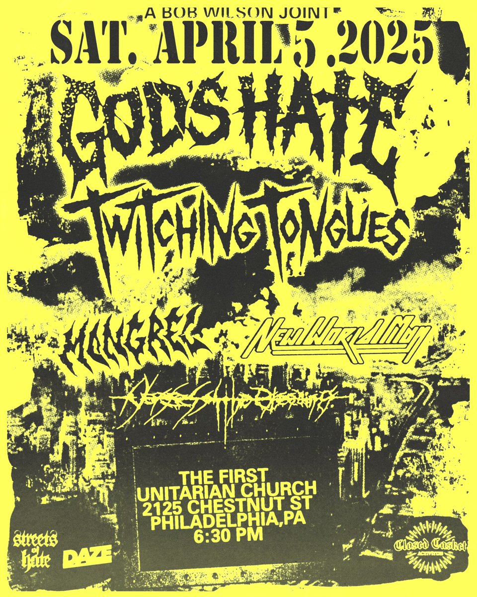 twtchngtongues's tweet image. Long Island & Philadelphia
With @GodsHate818, Mongrel and New World Man.
Tickets on sale now…
LI: etix.com/ticket/p/46286…
PHILLY: link.dice.fm/p56404744f8f