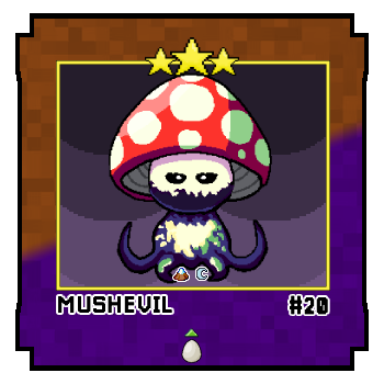 🌟 Did You Know? 🌟

Mushevil wasn’t always this sinister! 🍄😈
A rare genetic mutation in its DNA causes it to turn evil when fused with other Moonsters. Some say it feeds on chaos, growing stronger with every mischief it creates! 💀⚡