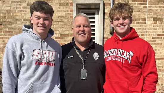 North Penn seniors Ryan Bocklet and Aidan Eves capped improbable recruiting journeys when they signed letters of intent to continue their football careers at Sacred Heart University. <a href="/NPHSKnights/">North Penn Athletics</a> <a href="/NorthPennKnight/">North Penn Football</a> <a href="/RyanBocklet/">Ryan Bocklet</a> <a href="/eves_aidan/">Aidan Eves</a> 
suburbanonesports.com/college-signin…