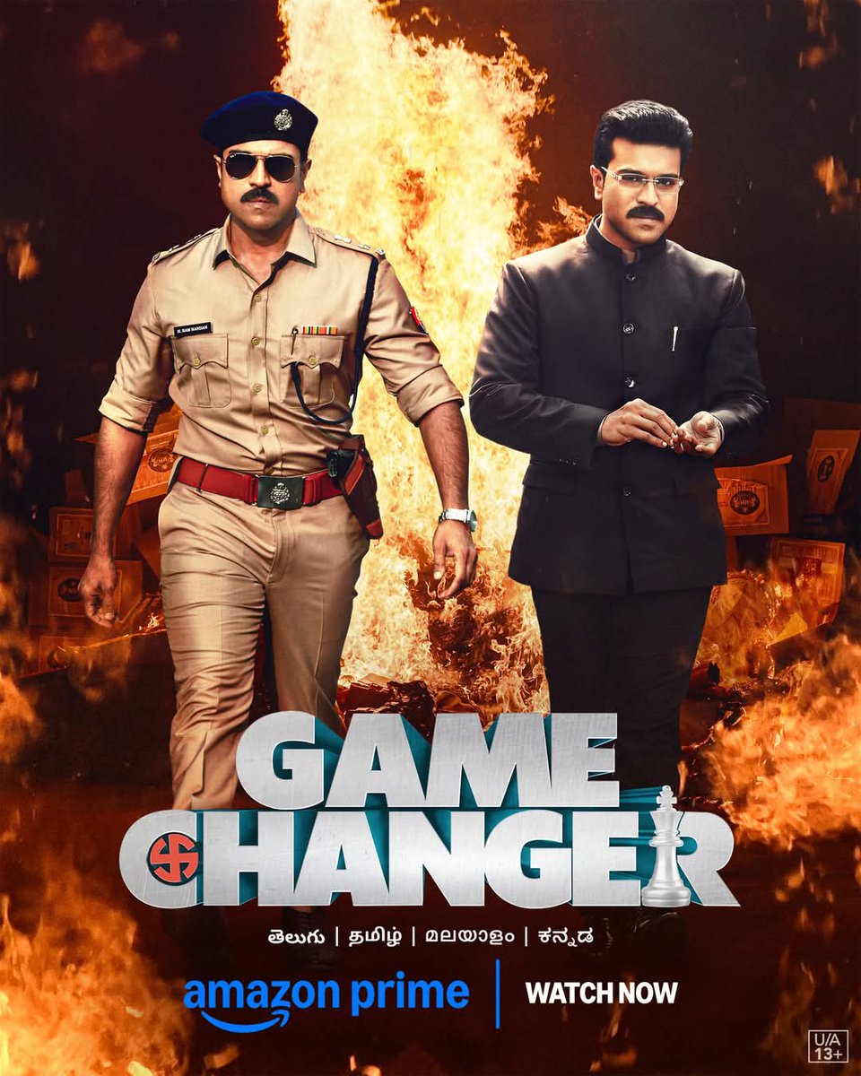 FilmCelebrityU's tweet photo. You can understand how an honest collector should be bywatching #GameChanger.Director #Shankar has effectively portrayed many lesser-known laws in thesystem. You canwatch it to witness #RamCharan's screen presence and gain insights into Indiangovernance. #GameChangerOnPrimevideo https://t.co/qGZB7x6rQD