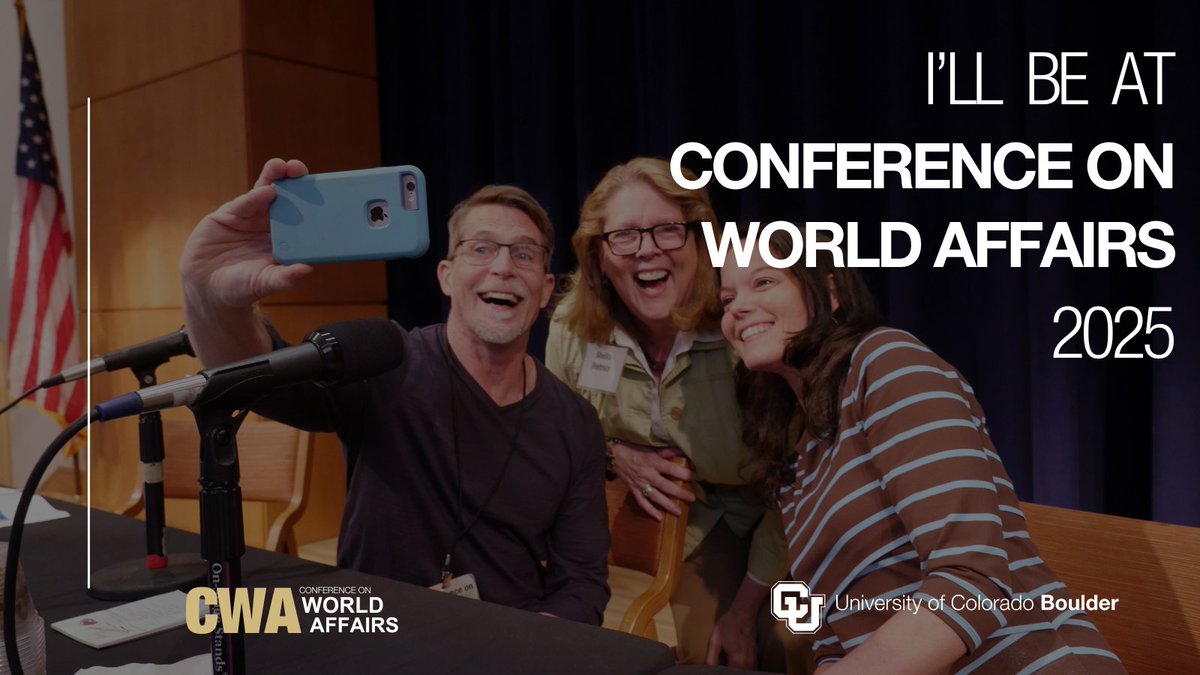 Thrilled to announce I'll be speaking at the 77th Annual Conference on World Affairs at CU Boulder! 🎉 Join me April 7–10, 2025, for an inspiring series of events featuring incredible speakers &amp; performers from around the globe. #CWA2025
Learn more: loom.ly/hFbI_7Y