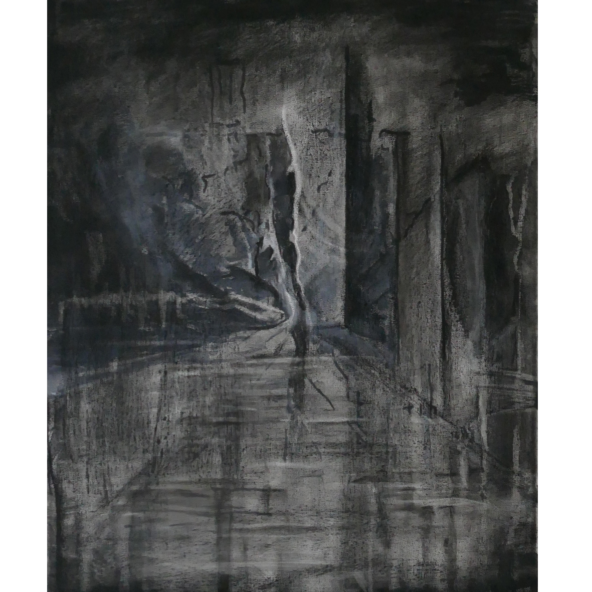 Work in progress. I'm exploring, trauma, the uncanny, the real and the sublime, working in charcoal, graphite, pen and acrylic on canvas.

#art #artist #painting #trauma #complexity