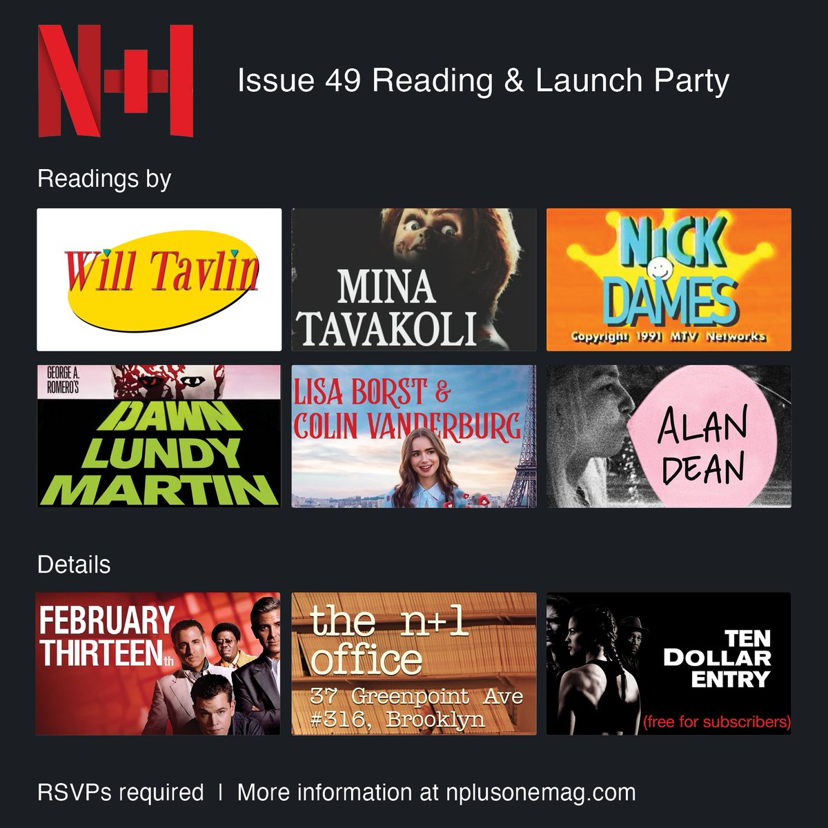 Next Thursday! Celebrate Issue 49 with n+1 and our contributors. nplusonemag.com/online-only/ev…