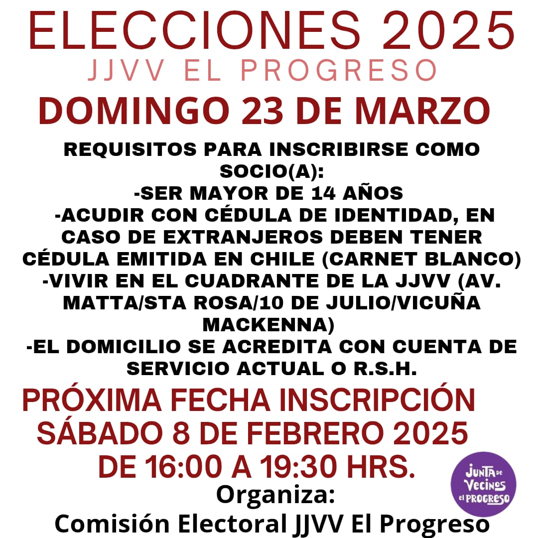 JJVV El Progreso Stgo Centro tweet media